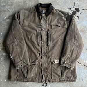 Vintage Y2K C10 CHT brown Carhartt work wear chore style jacket coat